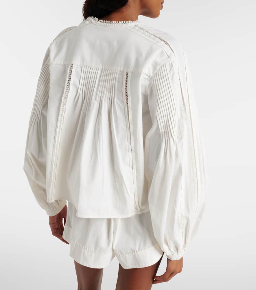 Cubraly ruffled cotton blouse