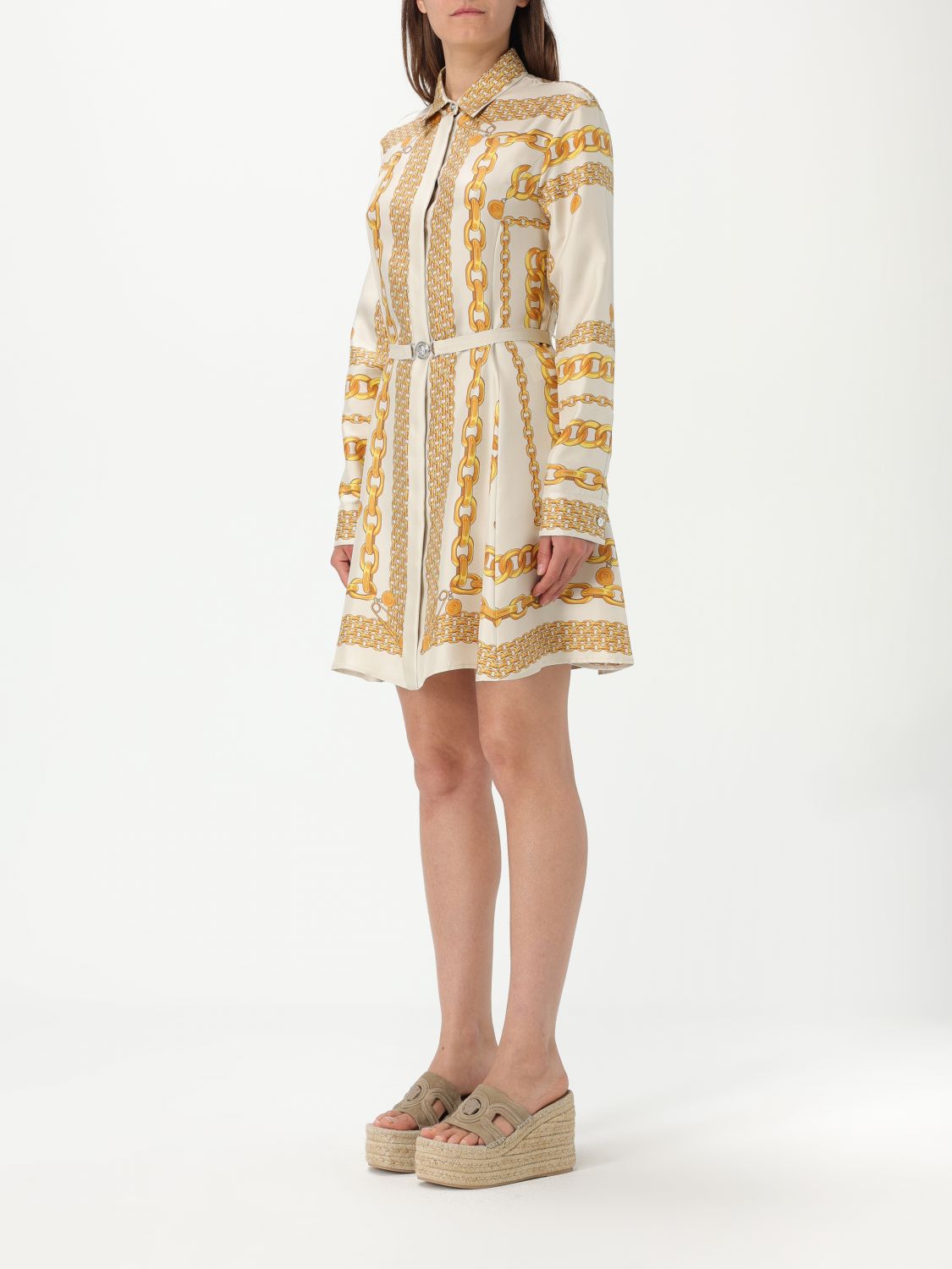 Printed silk mini dress - Pink