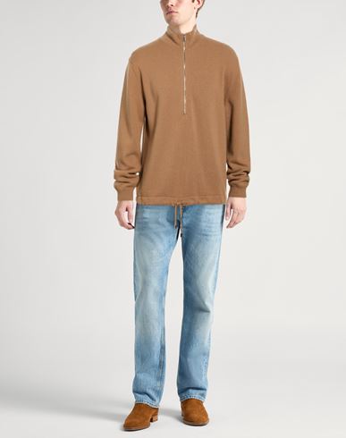 Man Sweater Camel Size XL Wool, Cashmere