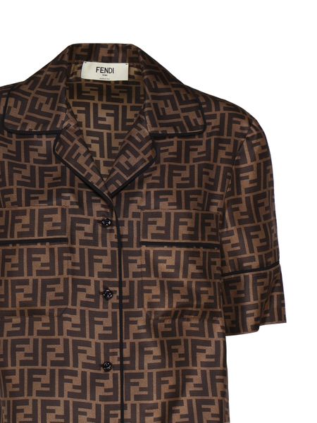 Fendi FF Monogrammed Short Sleeved Pyjamas Set
