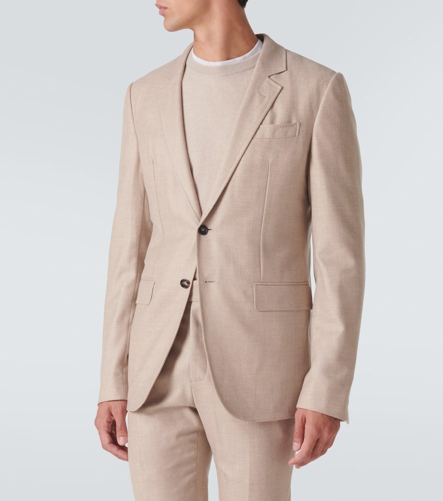 Irving wool and cashmere flannel suit jacket