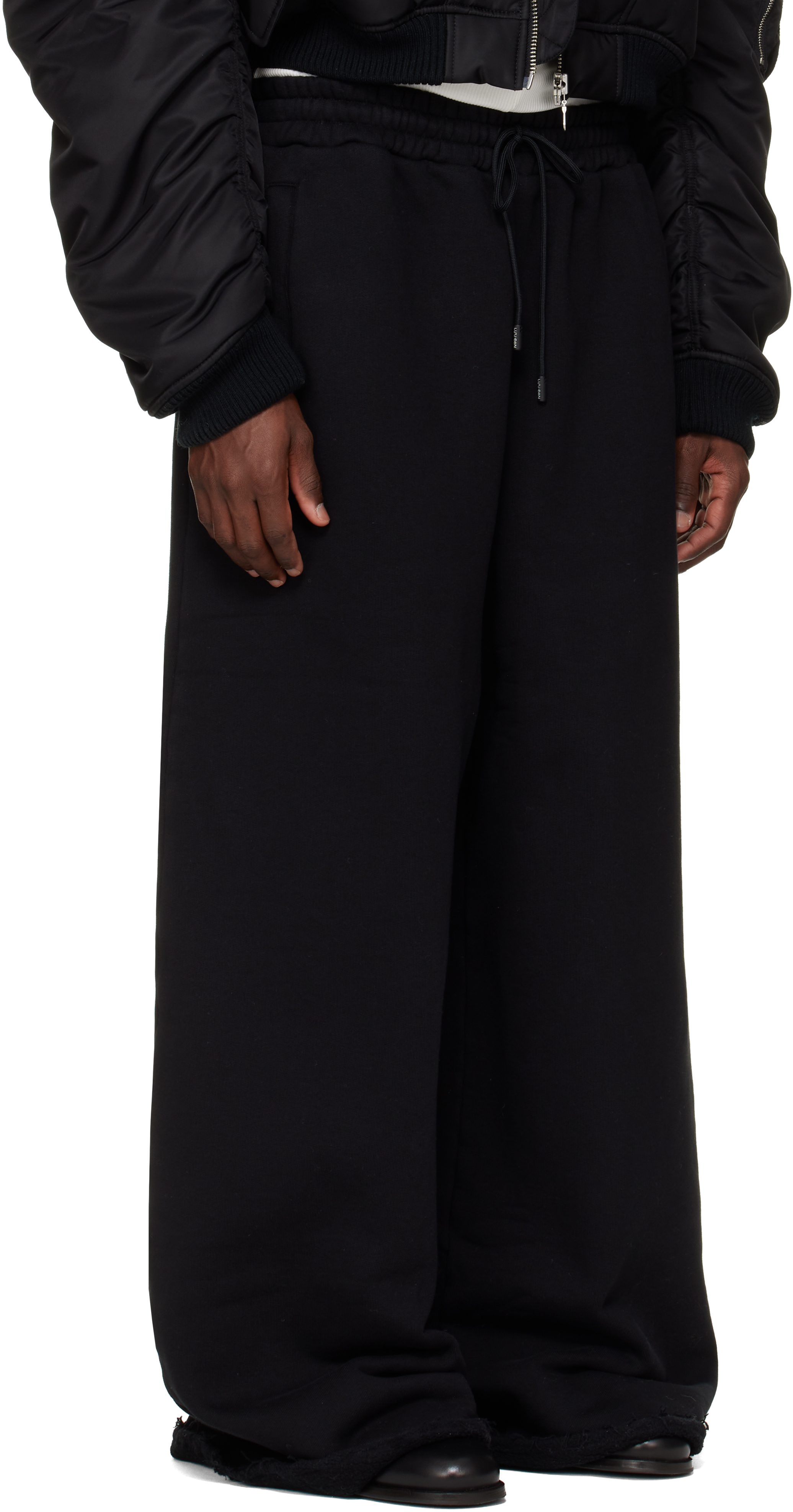SSENSE Exclusive Black Raw-Cut Bontan Lounge Pants