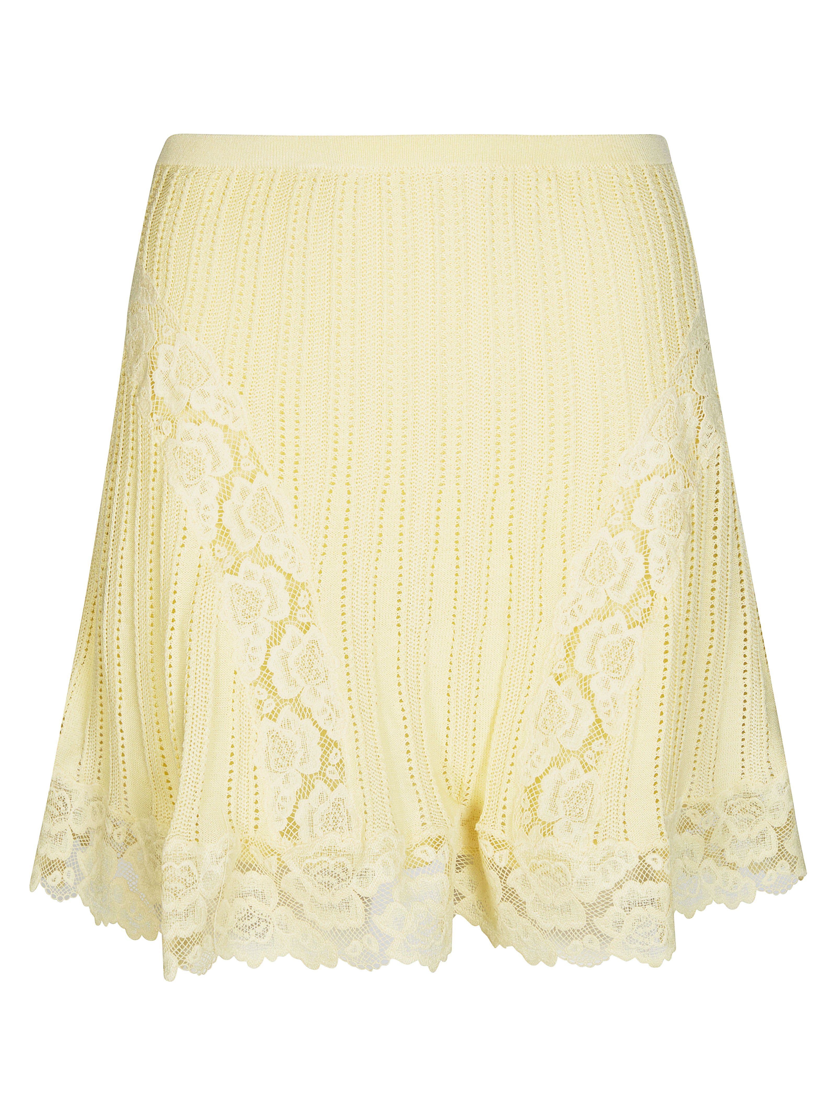 Chic Pointelle Knit Mini Skirt