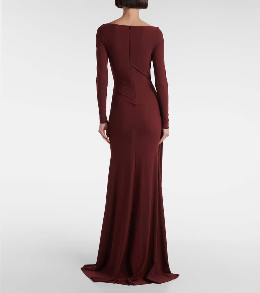 Draped crêpe jersey gown