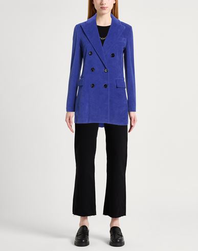 Woman Blazer Purple Size 4 Cotton, Polyester