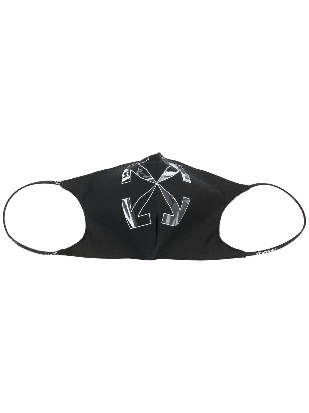Caravaggio arrows-print face mask - Black