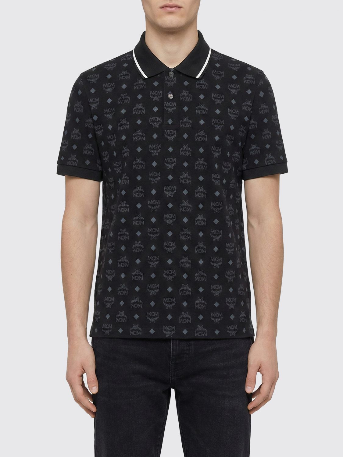 Polo Shirt Men color Black