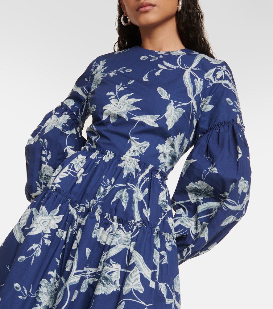 Floral cotton poplin minidress