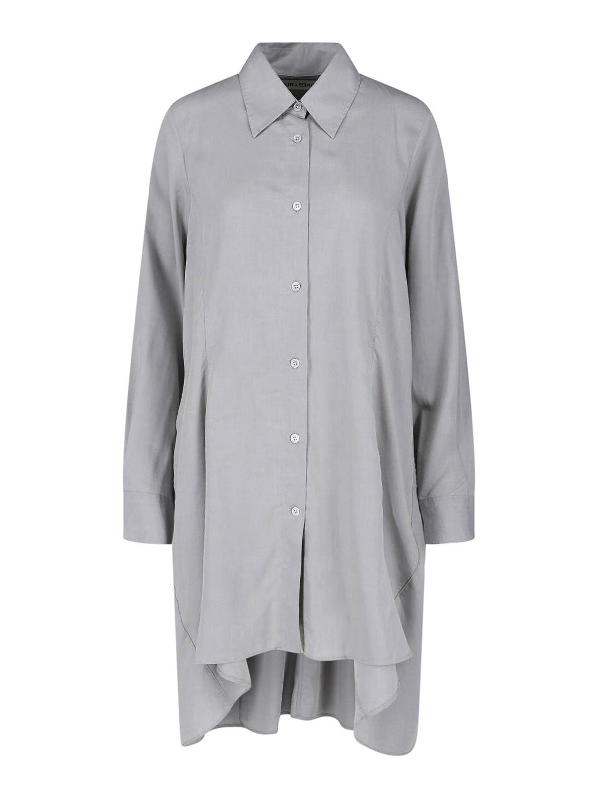 Our Legacy - long sleeve dress asymmetrical hem pointed collar