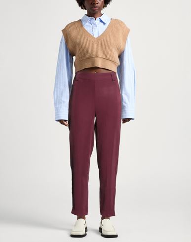 Woman Pants Garnet Size 4 Viscose, Polyester