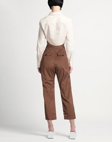 Woman Pants Dark brown Size 2 Cotton, Polyester, Elastane