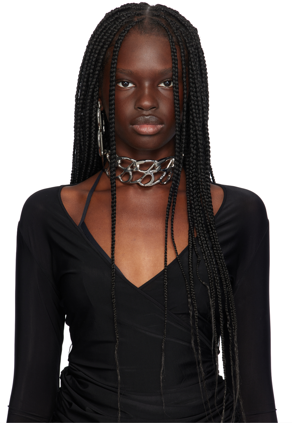 Blumarine Silver B Monogram Choker