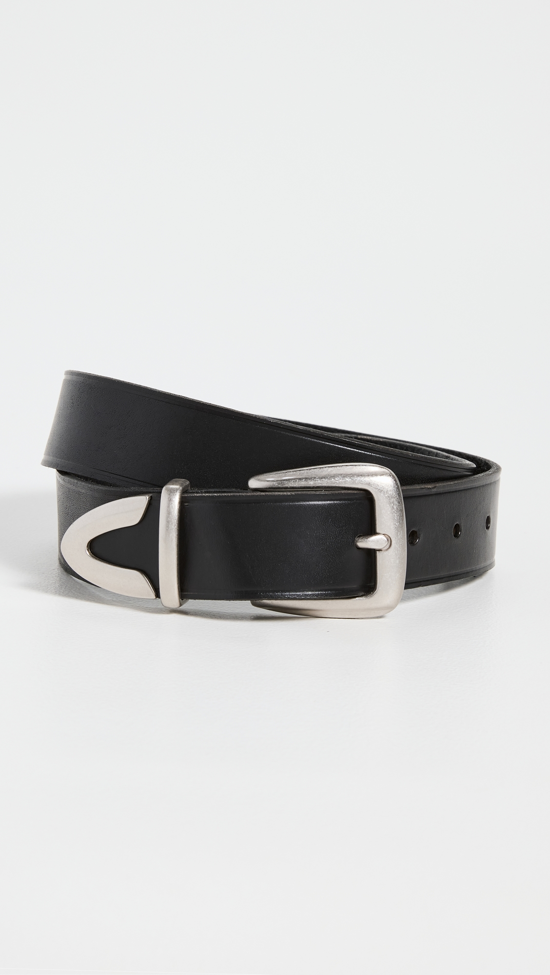 Leather Western Belt True Black