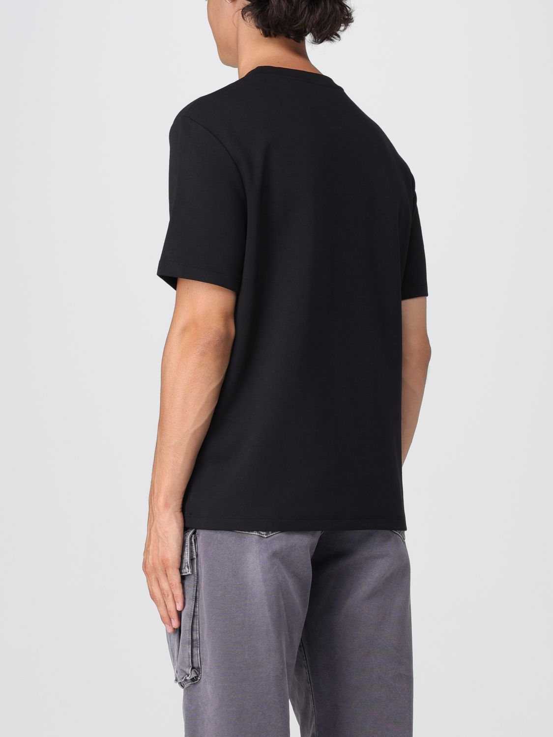 Logo-embroidered crew-neck T-shirt - Black