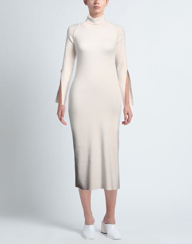 Akep Woman Midi dress Ivory Size 6 Viscose, Polyester, Polyamide