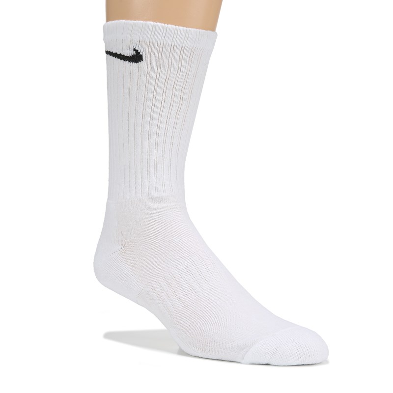 Men's 3 Pack Large Everyday Cushion Crew Socks (White)