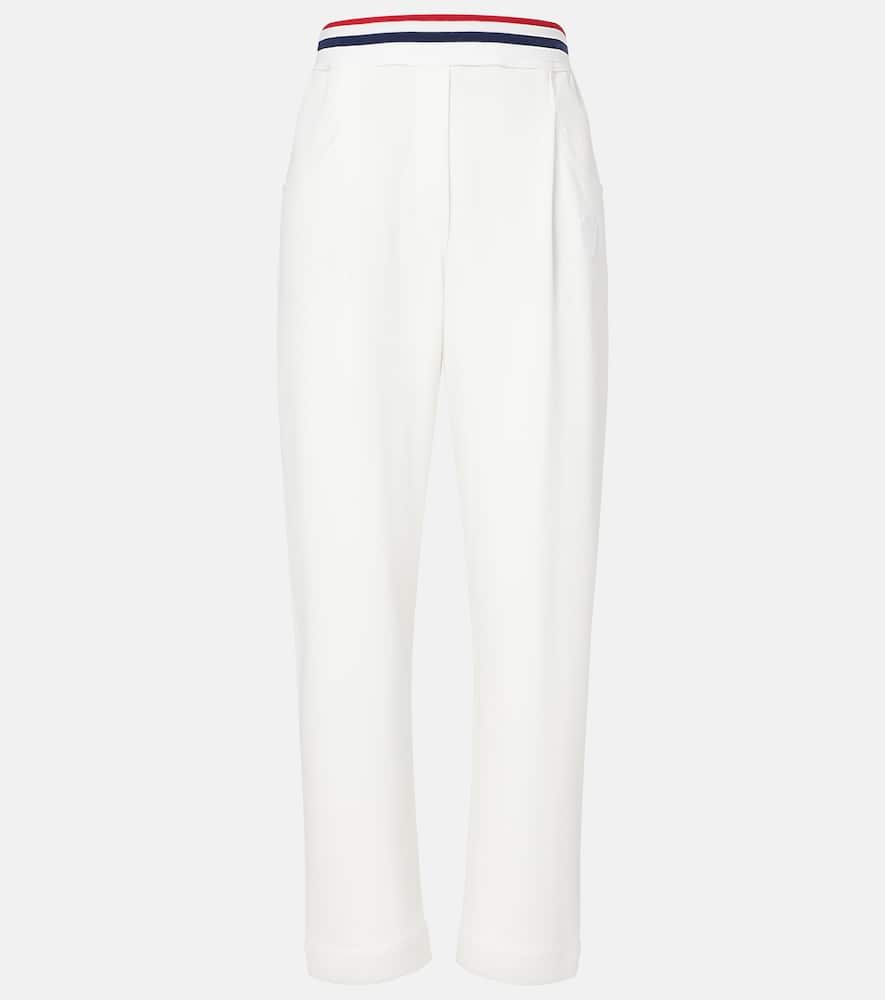 Cotton-blend tapered pants