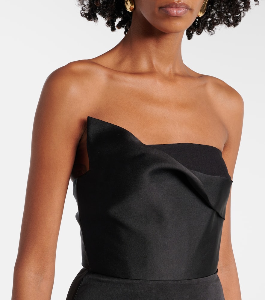 Roland Mouret Strapless taffeta gown