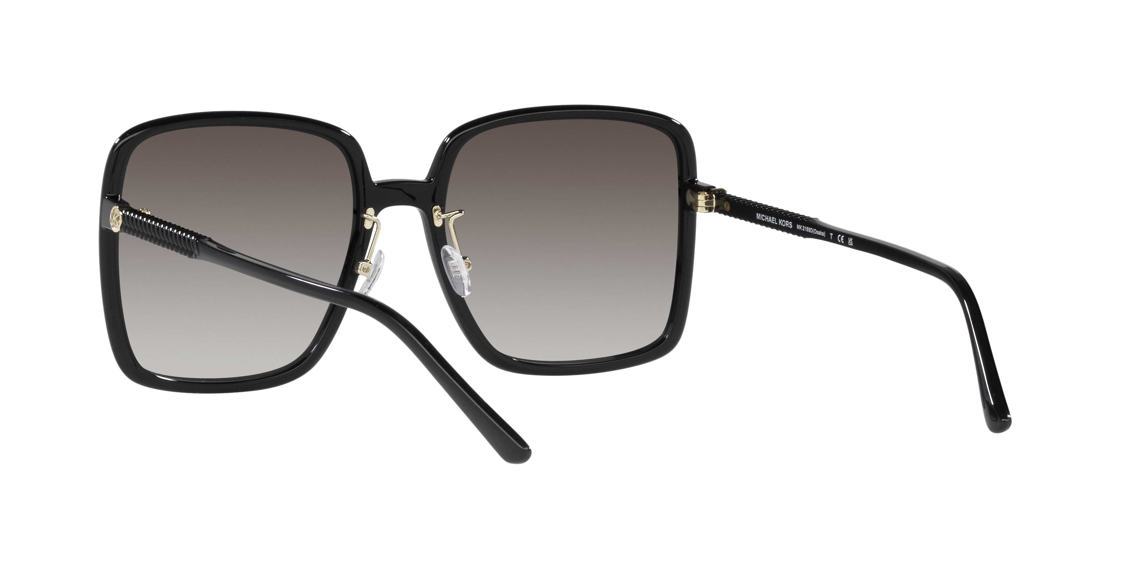 Michael Kors Woman Michael Kors MK2189D OSAKA 30058G Sunglasses Injected Black Grey Squared Normal Nuanced