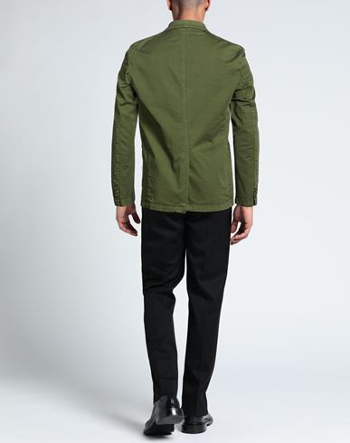 Man Blazer Military green Size 36 Cotton