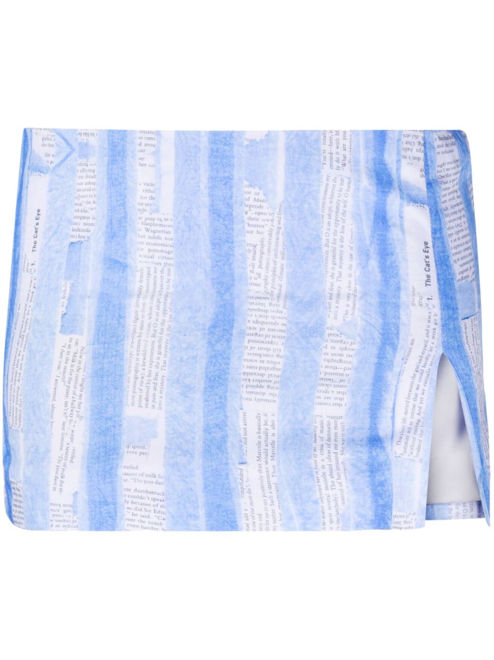 The Read front-slit miniskirt - Blue