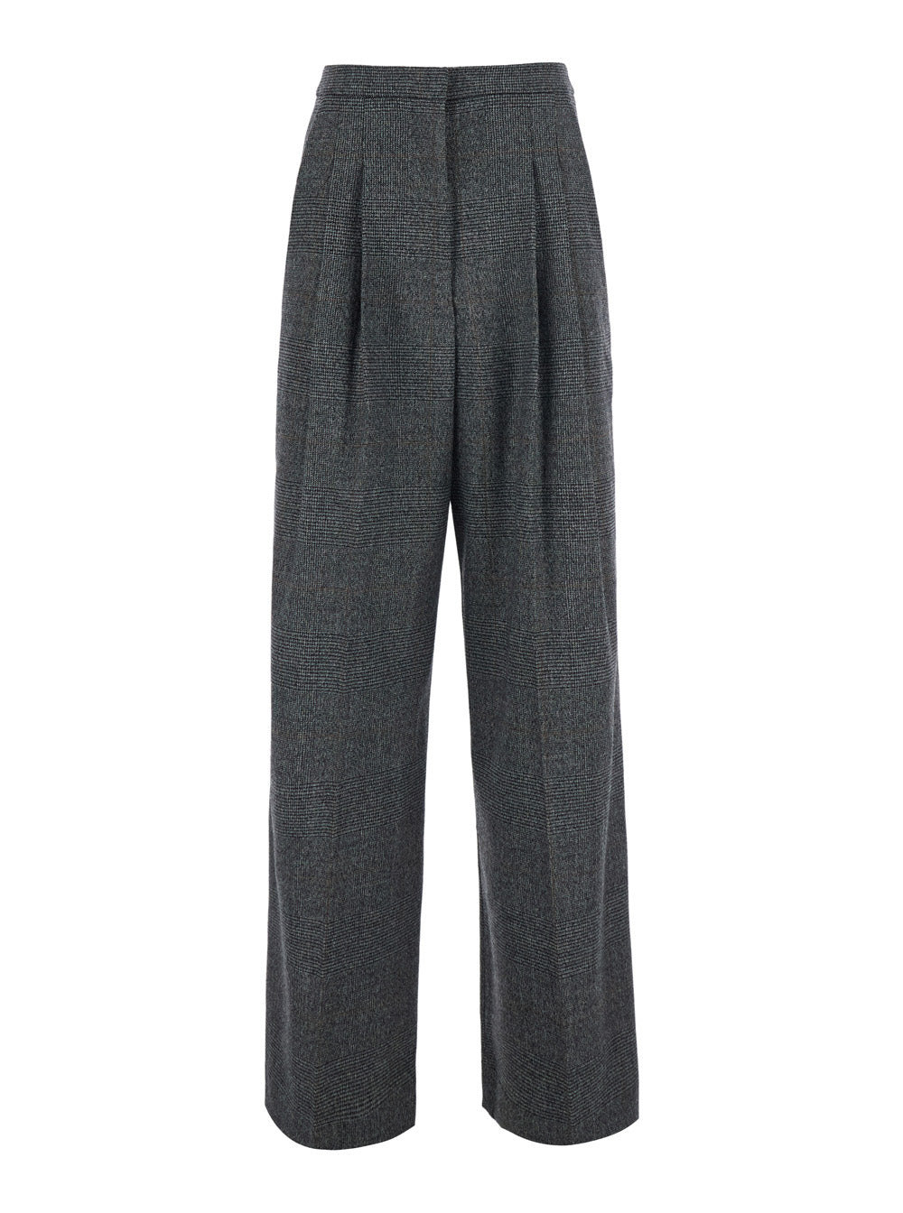 Wool Pleated Trousers — Gray