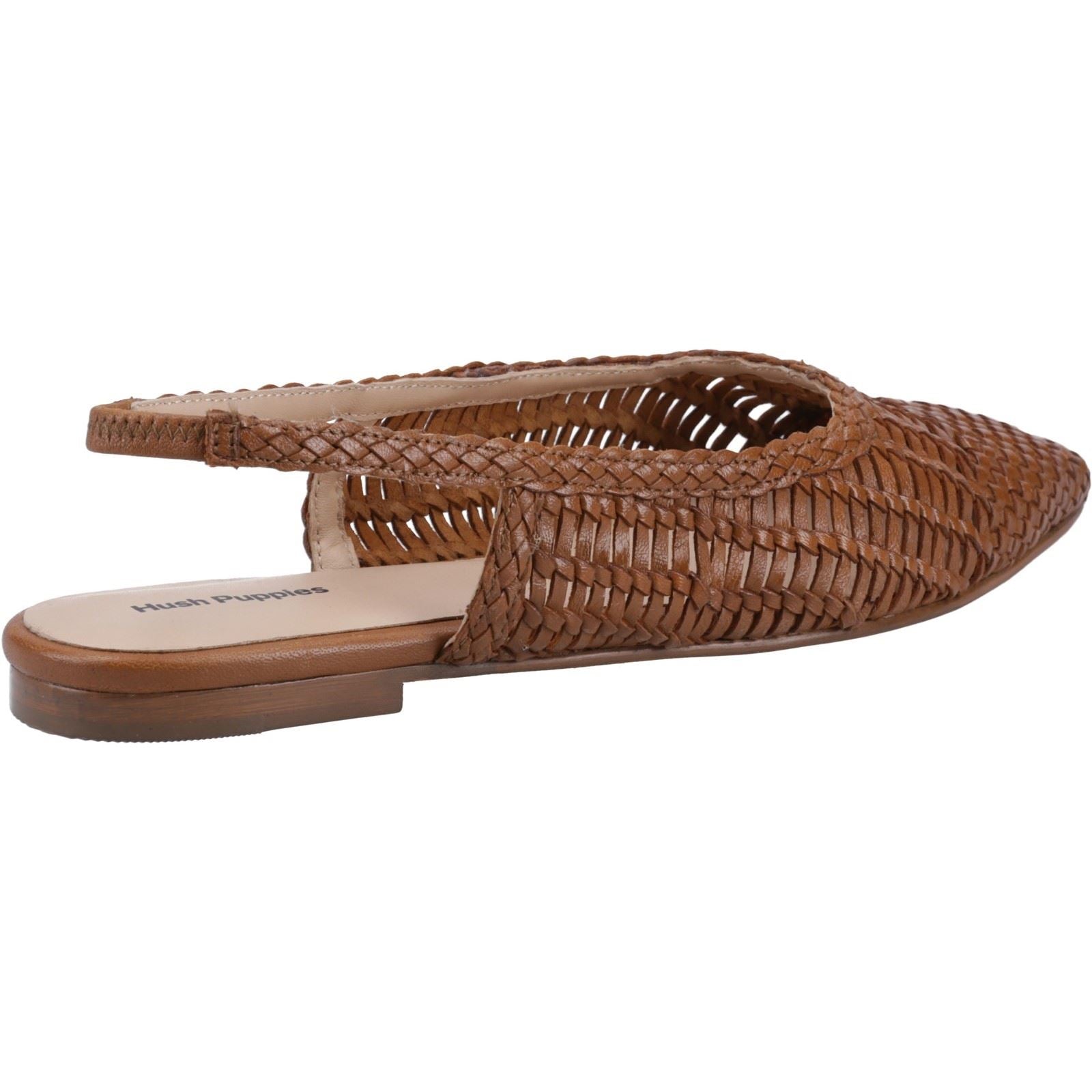 Hush Puppies Dalia Woven Leather Women's Tan Flat