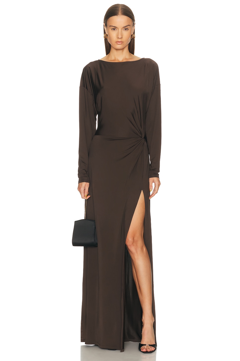EAVES Ingrid Gown in Brown