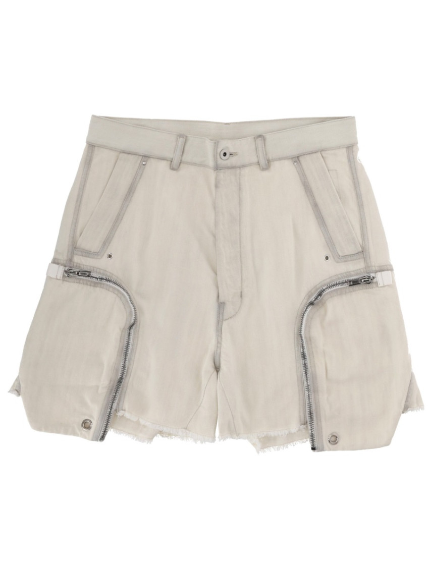 White Solid Shorts