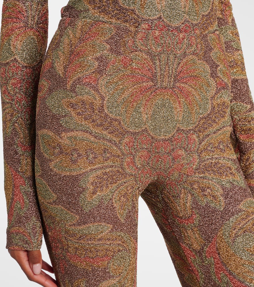 Printed jersey flared pants