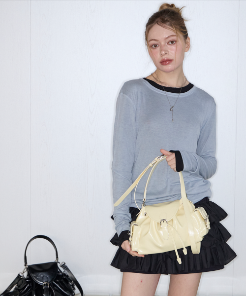 Mellow Wide Bucket Bag Lemon
