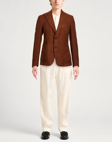 Man Blazer Brown Size 42 Virgin Wool
