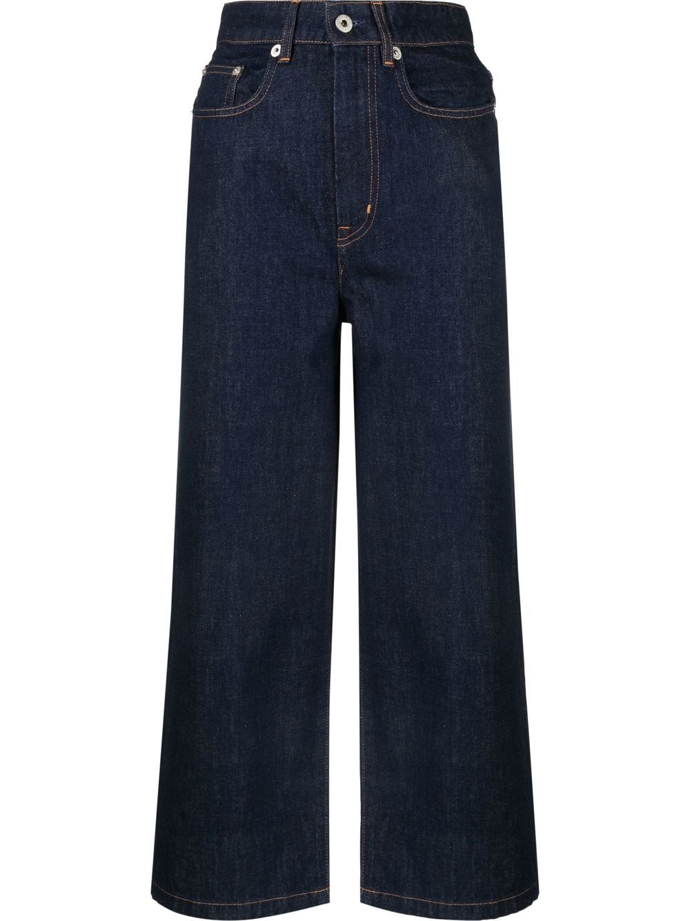 High-waist wide-leg jeans - Blue
