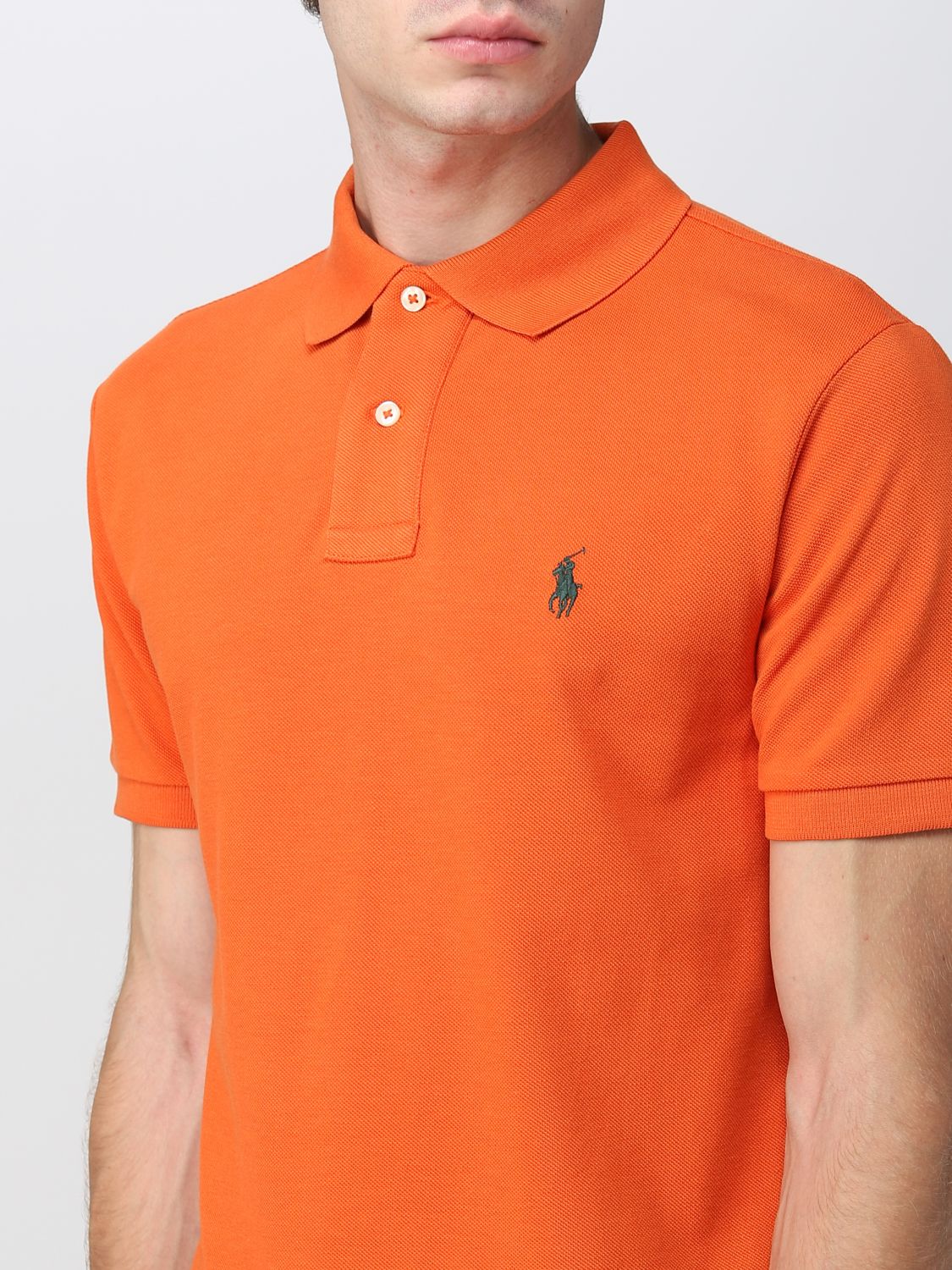 Polo Shirt Men color Orange