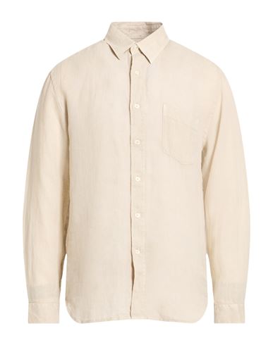 Man Shirt Beige Size 3XL Linen
