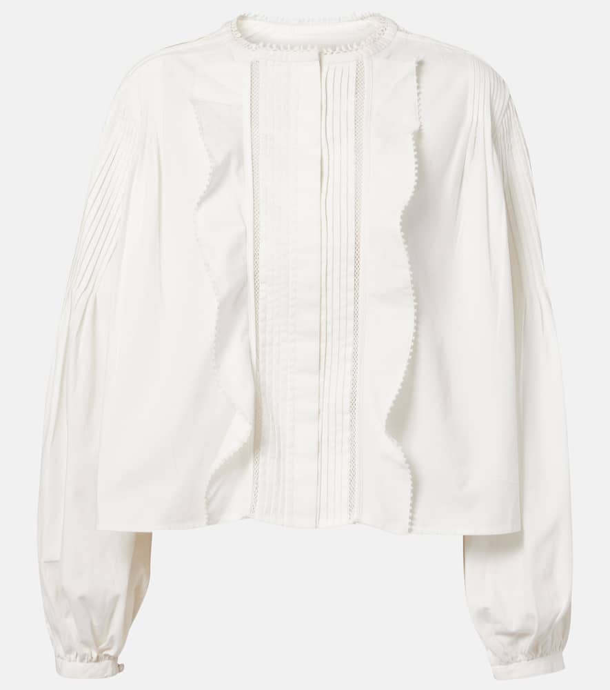 Cubraly ruffled cotton blouse