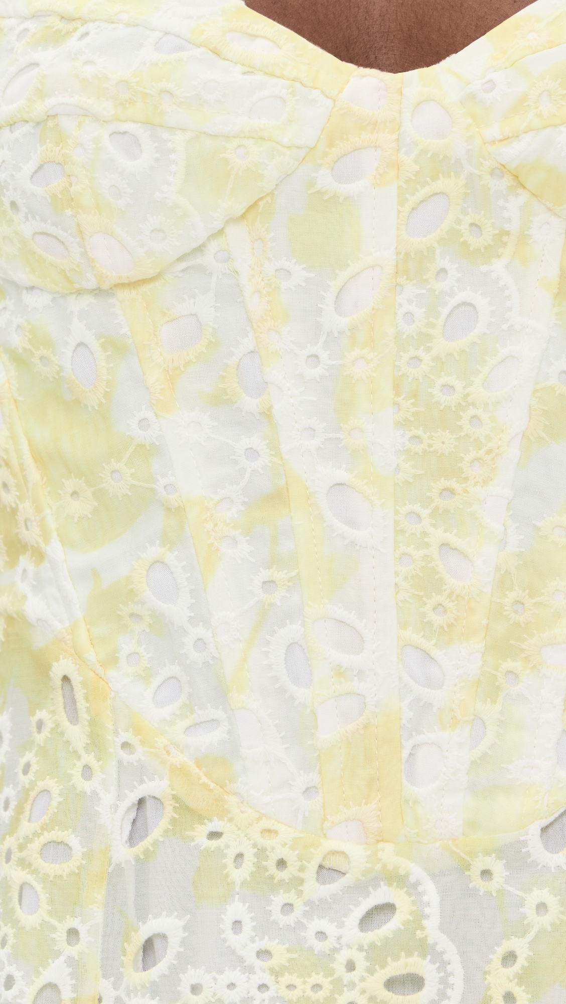 Pollie Halter Midi Dress Yellow Floral