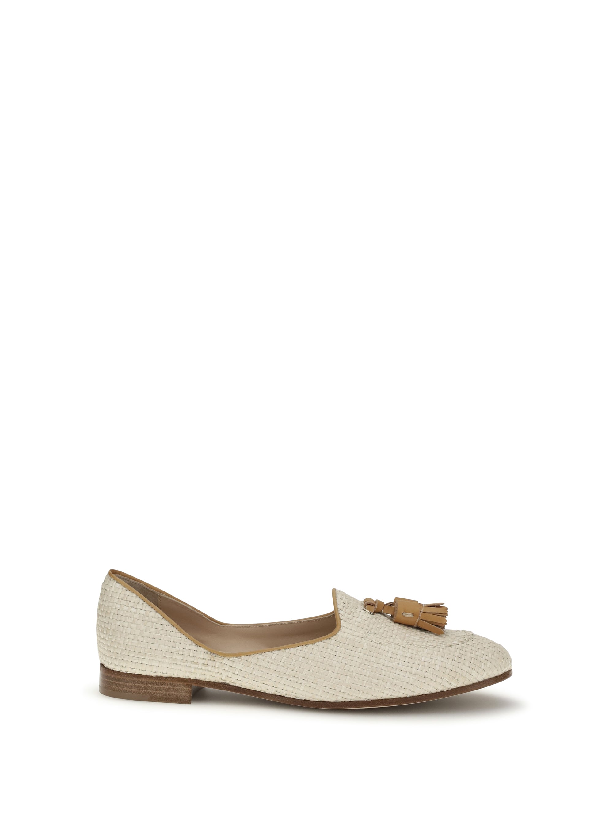Raffia Loafer — Beige