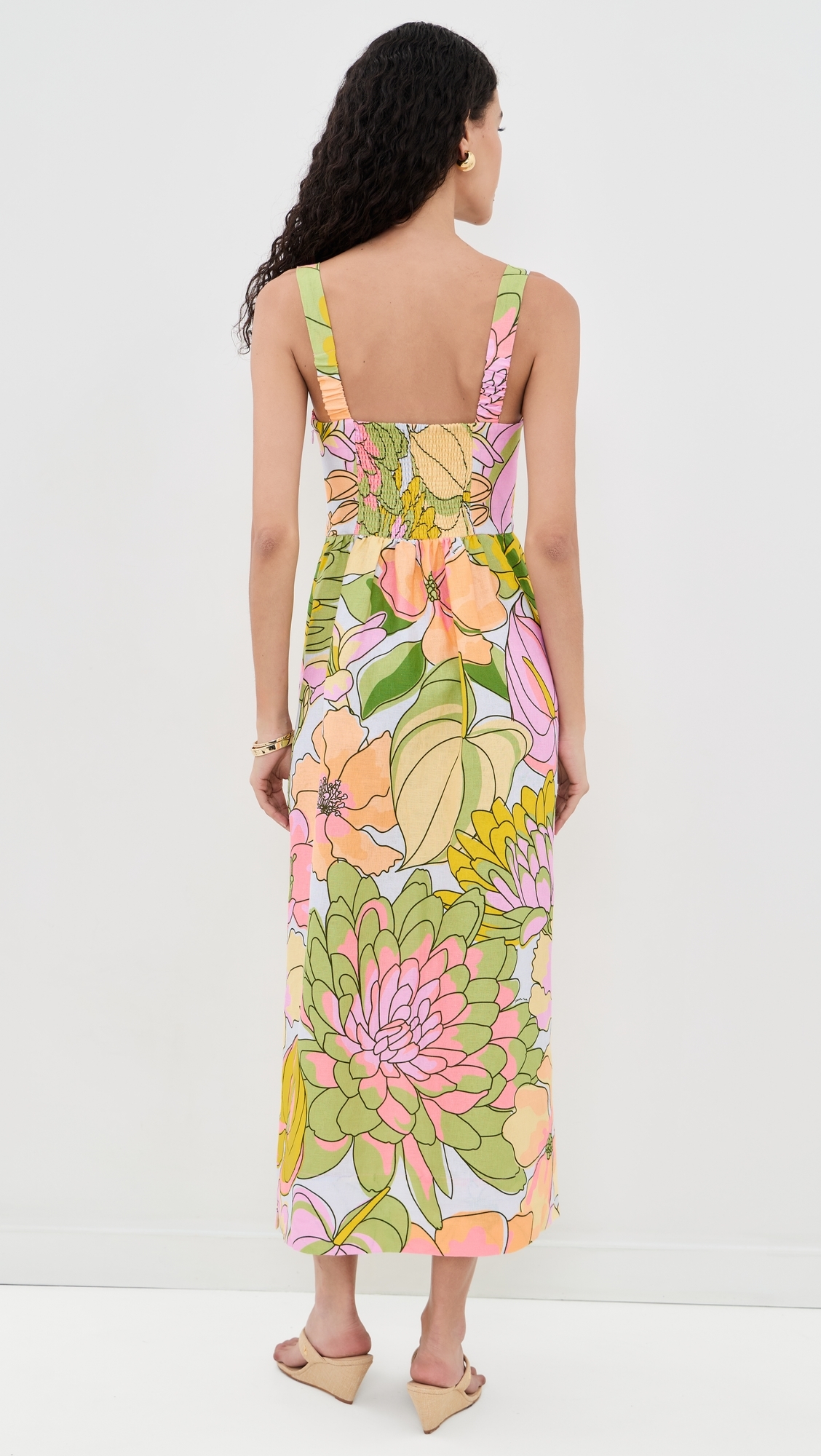 Light Blue Spring Affair Maxi Dress Orange