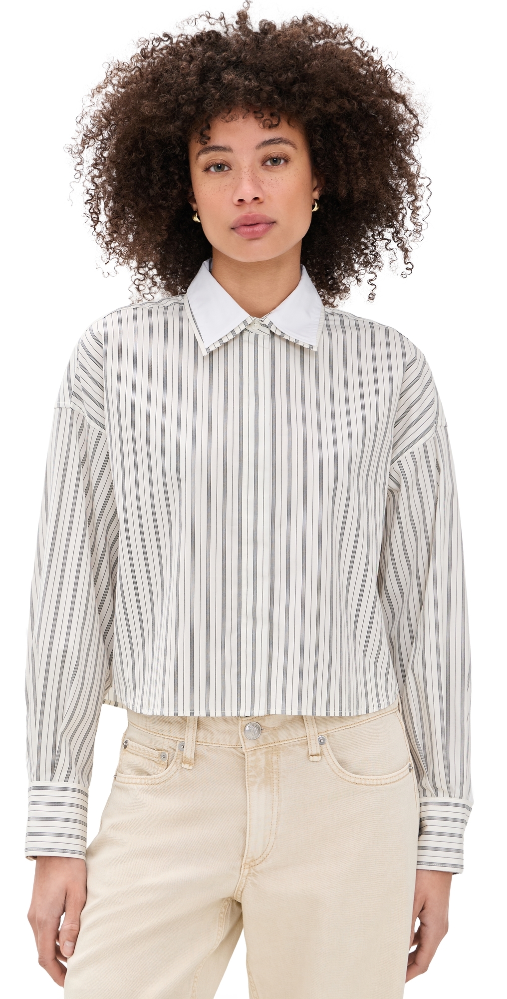 Marin Stripe Layered Shirt Cream Stripe