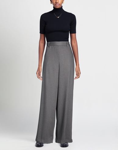 Niū Woman Pants Charcoal Size S Polyester, Viscose, Virgin Wool, Elastane