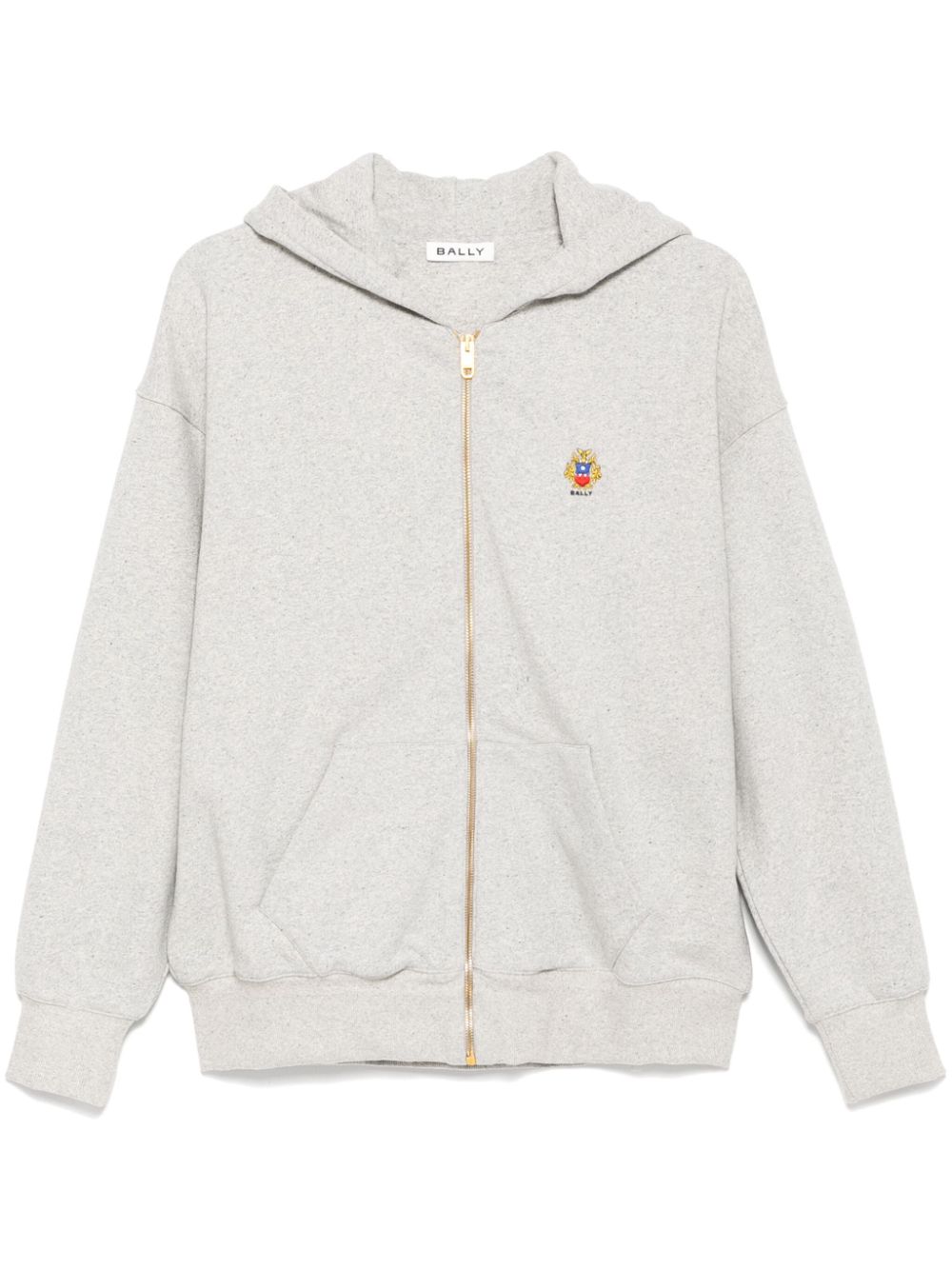 X Adrien Brody logo embroidered hoodie - Grey