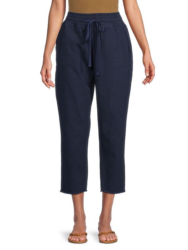Women's Ali Cropped Drawstring Pants - Navy - S
