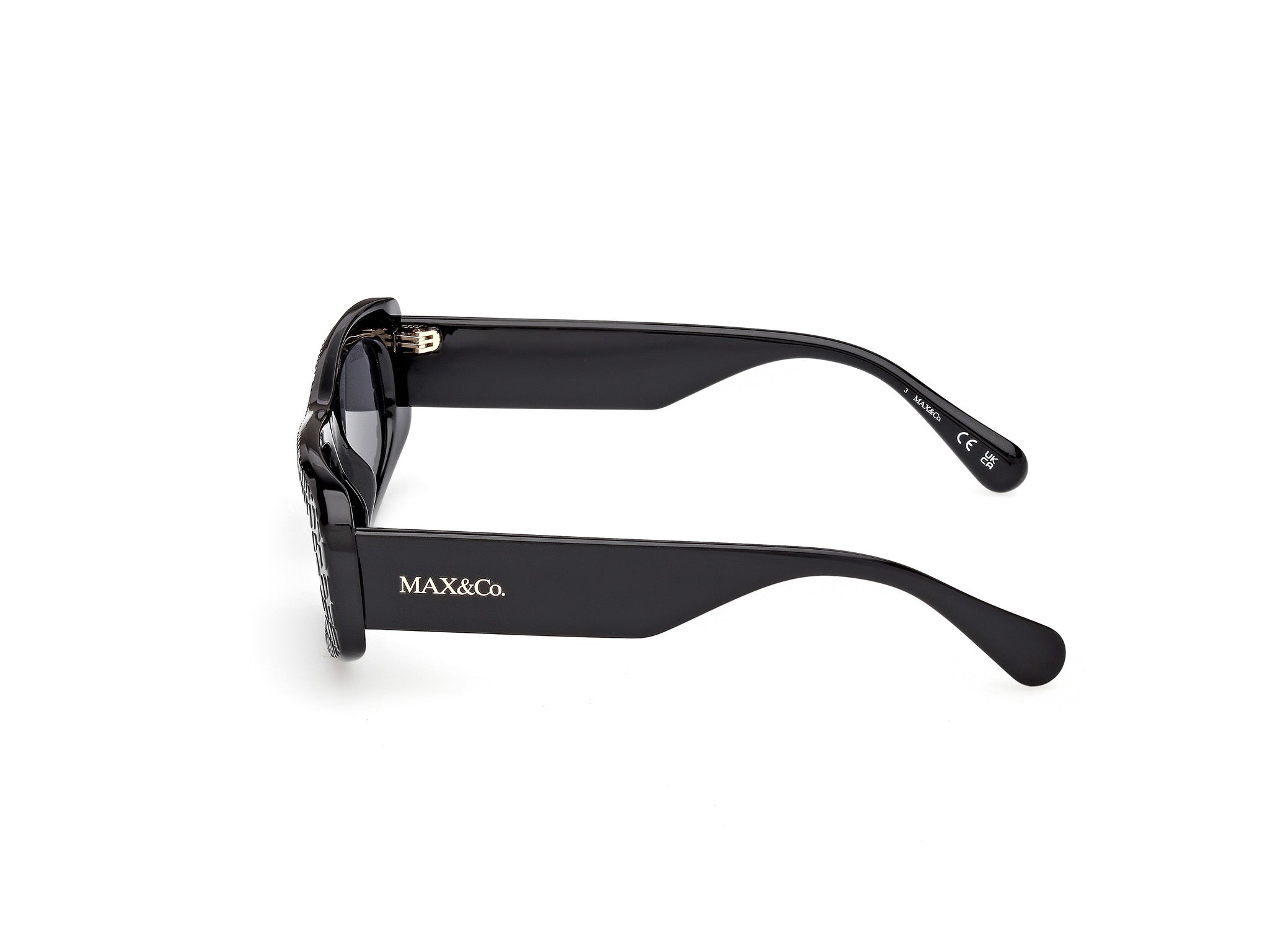 MAX&Co Mujer MAX&Co MO0142 01A Gafas de sol Inyectado Negro Fumar Cuadrada Norma