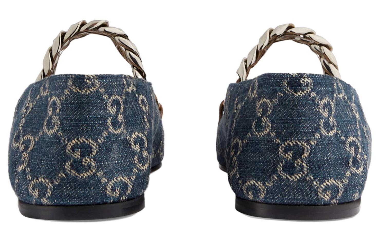 (WMNS) Denim Ballet Flat With Horsebit 'Blue'