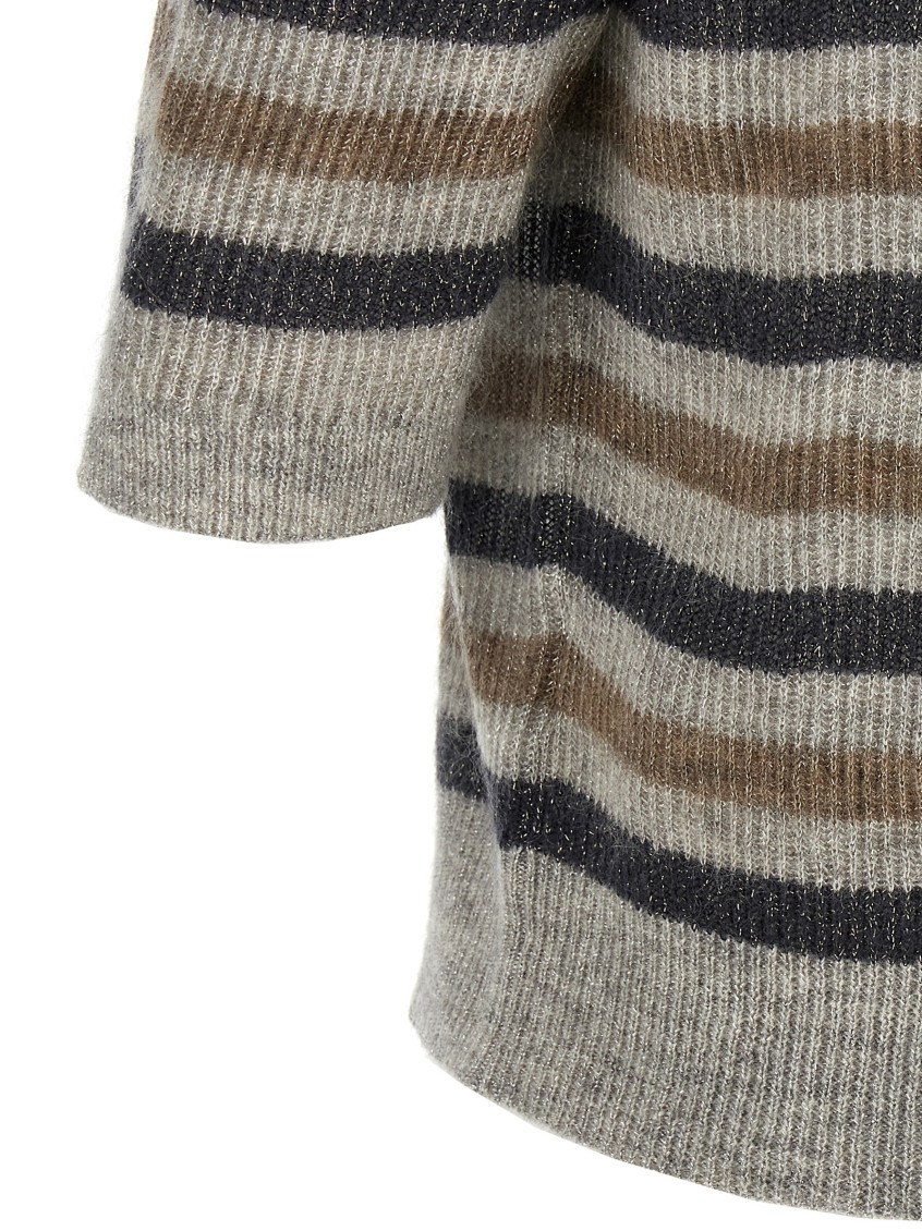 Brunello Cucinelli striped sweater - Grey