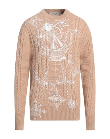 Man Sweater Beige Size M Acrylic, Merino Wool, Alpaca wool