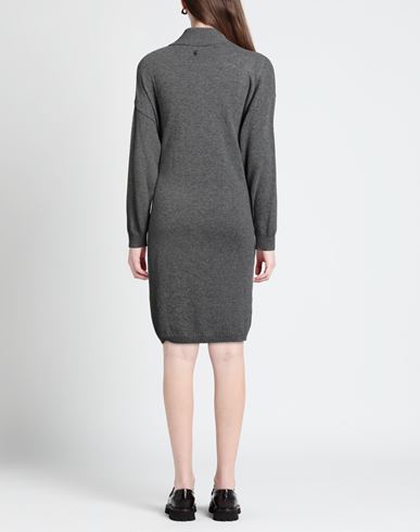 Woman Midi dress Grey Size 8 Polyamide, Wool, Viscose, Cashmere