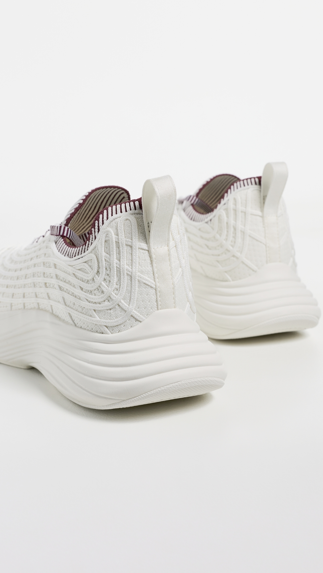 Techloom Zipline Sneakers Ivory/Burgundy/Ribbed