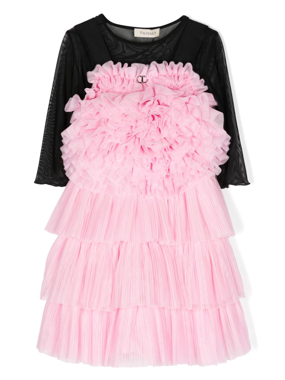 Ruffled tiered dress - Black